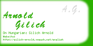 arnold gilich business card